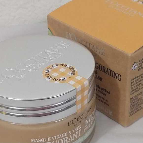 L'OCCITANE Invigorating Face & Eye Mask 2.7 oz / 75 ml NIB - Picture 2 of 8